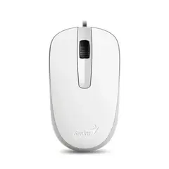 GENIUS - Mouse Alámbrico Con Conexión USB Y Diseño Ergonómico Blanco