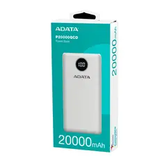 ADATA - Power Bank 20000 Mah AP20000QCD Multi Carga - Blanco
