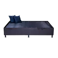 GENERICO - Base Cama Doble NEGRA + 2 cojines