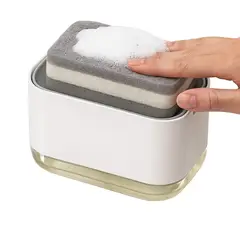 GENERICO - Dispensador De Jabon Liquido para Cocina Lavaplatos Con Esponja