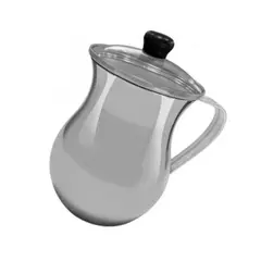 IMUSA - Chocolatera de Aluminio Con Tapa de Vidrio 12.5 cm 2 Litros