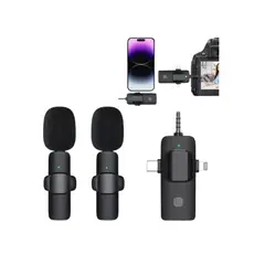 GENERICO - Micrófono Lavalier Inalámbrico K15 3 En 1 Para I/android