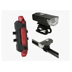 GENERICO - Stop Trasero Y Linterna Frontal Para Bicicleta
