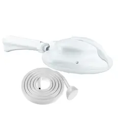 BOCCHERINI - Ducha Maxi Zent con selector Control De Temperatura Blanca + manguera + Niple