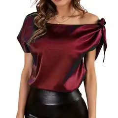YURELKSHOP - BLUSA CASUAL MUJER GASA MANGA COR