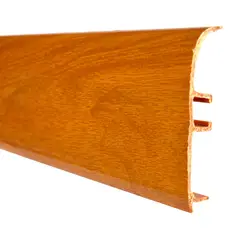 GENERICO - GUARDAESCOBA PLÁSTICO PVC MADERA - UAP PERFILES - 10 UNIDADES POR PACK
