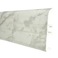 GENERICO - GUARDAESCOBA PLÁSTICO PVC BLANCO MARMOL - UAP PERFILES - 10 UNIDADES POR PACK