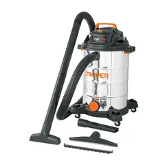 TRUPER - Aspiradora de sólidos y líquidos, 16 gal, acero inox,