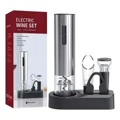 GENERICO - Kit descorchador de Vino Eléctrico de Lujo