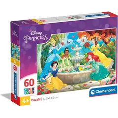 CLEMENTONI - Rompecabezas 60 Piezas Princesas Disney Niños