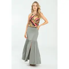 RAGGED - Falda macarena Verde salvia