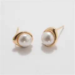 ENIGMA - Aretes topo Decisión con Perla para Mujer