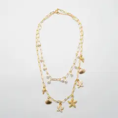 ENIGMA - Collar Audacia Dorado con Perlas para Mujer