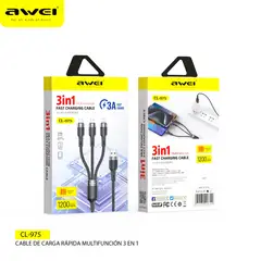AWEI - Cable de carga multifuncion CL-975