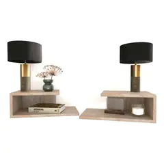 GENERICO - Set 2 Mesa De Noche Flotante Decoración Mínimalista Mod M-01