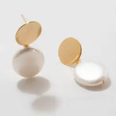 ENIGMA - Aretes Tacto Dorado para Mujer