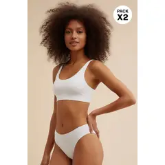 LILI PINK - Paquete x2 panty tipo brasilera algodón invisible