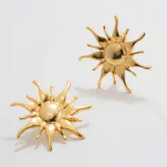 ENIGMA - Aretes topo Lucidez Dorado para Mujer