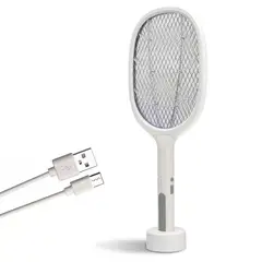 ENERGY PLUS - Raqueta Eléctrica Recargable Mata Zancudos Triple Malla USB