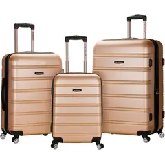 ROCKLAND - Maleta de mano Melbourne 3 piezas con ruedas giratorias