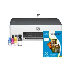 HP - Impresora Smart Tank 210 Blanca + Resma Papel Fotográfico