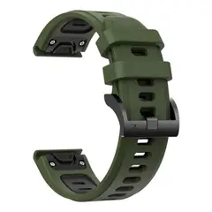GENERICO - Pulso 26mm Correa Garmin Fenix 5x 6x 7x Easy Fit Verde Militar