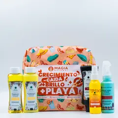 MAGIA NATURAL - Kit Capilar Viajero con Manzanilla - Frutas - Desenredante y Loción Aclarante 100ml -