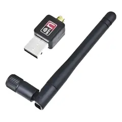 GENERICO - Adaptador Wifi Usb Antena 802iin 802-1 Wireless Negro 24ghz
