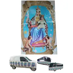 GENERICO - Devoción Sobre Ruedas Faldón Decorativo Virgen Del Carmen 5m