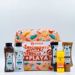 MAGIA NATURAL - Kit Capilar Viajero con Cebolla - Frutas - Crema para Rizos y Loción Aclarante 100ml -