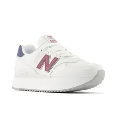NEW BALANCE - Tenis Deportivos 574 Plus Blanco/Rosa Mujer