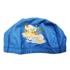 GENERICO - Gorro De Natación De Niños Niñas Poliester Tela Siliconada - Azul Playa