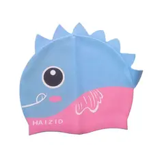 GENERICO - Gorro Natación Silicona Para Niño Niña - Pez Rosa Celeste