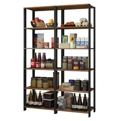 MADESA - Estante Multiuso Organizador Despensa 10 Repizas 118cm - Marrón