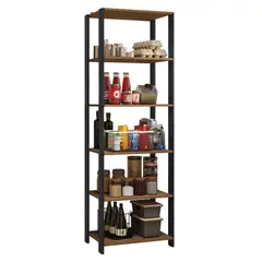 MADESA - Estante Multiuso Organizador Despensa 5 Repizas 59cm - Marrón