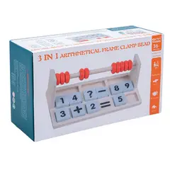 GENERICO - Ábaco Montessori Matemáticas Y Motricidad 3 En 1 Aprendizaje