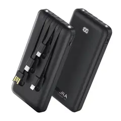 1 HORA - Power Bank 10000Mah Carga Rápida Cuatro Cables Gar148