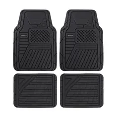 SPARCO - Tapete Carro Juego 4 Pzs PVC Negro Cubre Piso SPF519