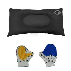 HALLY PET - Colchon Huella Bordada Pequeño Mas Guante Negro