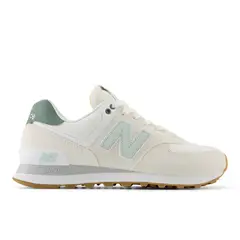 NEW BALANCE - Tenis 574 Mujer-Beige/Verde