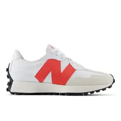 NEW BALANCE - Tenis 327 Hombre-Blanco/Rojo