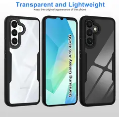 GENERICO - Estuche Protector Case Funda 2 En 1 Full 360 Para Samsung A16 Negro