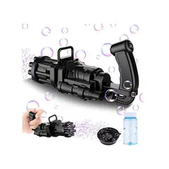 GENERICO - Maquina Eléctrica De Burbujas Tipo Pistola + Obsequio Jabón