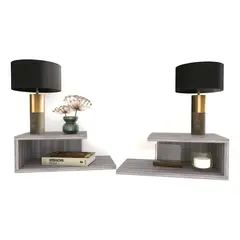 GENERICO - Set 2 Mesa De Noche Flotante Decoración Mínimalista Mod M-01