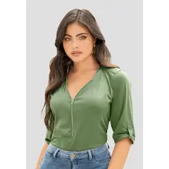 MARKETING PERSONAL - Blusa Mujer Aceituna Mp 110678