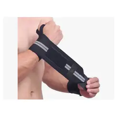 GENERICO - Kit X2 Muñequeras Levantamiento Pesas Straps Venda Protector