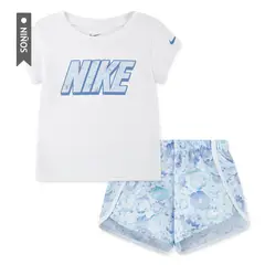 NIKE - Conjunto Flow-Ral Aop Sprinter Set Niña-Blanco/Azul
