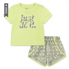 NIKE - Conjunto Essentials Aop Sprinter Se Niña-Verde/Gris