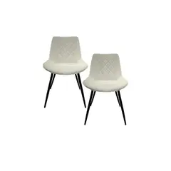 GENERICO - Set X2 Silla Auxiliar Para Sala O Comedor Patas En Acero