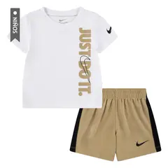 NIKE - Conjunto Jdi Top And Short Set Infantes-Blanco/Café